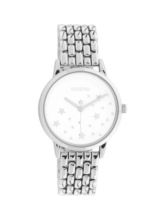 Oozoo Timepieces Uhr mit Silber Metallarmband