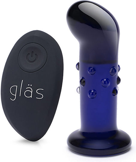 Glas Anal Vibrator with Wireless Functionality Blue