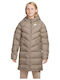 Kids' Sports Jacket Long with Lining & Hood Beige Sportswear