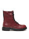 Spike Mid Δερμάτινα Γυναικεία Αρβυλάκια Burgundy