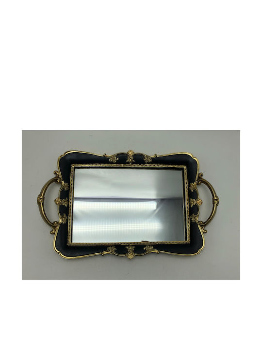 Karvounis Plastic Rectangular Decorative Tray with Mirror 36x22.5x4cm