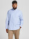 Long-sleeved Cotton Shirt Cashmere Blue