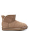 Xti Suede Women's Ankle Boots with Fur Beige