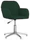 Swivel Visitor Chair with Arms Σκούρο Πράσινο 53.5x57x70cm