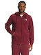 The North Face Open Gate Men's Sweatshirt Jacket with Hood and Pockets Burgundy