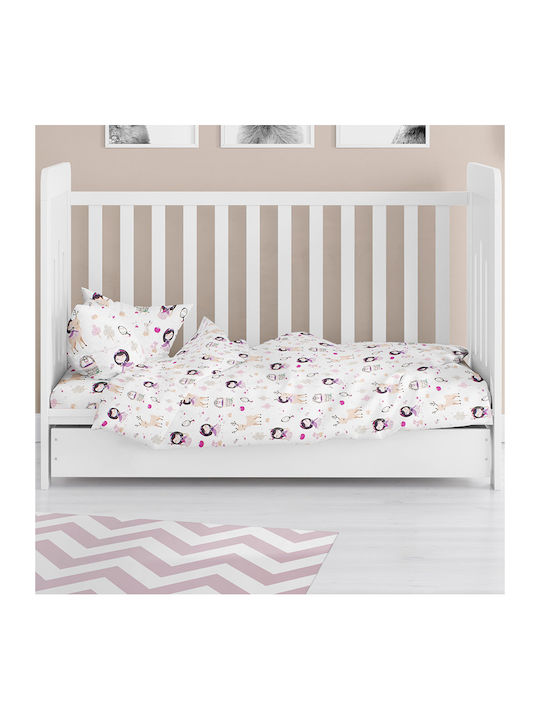 Dimcol Duvet Crib Cotton Lily Deer 179 White 120x160cm