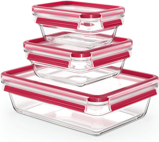 Emsa Cutii De Prânz Transparent 3 Bucăți Emsa Cutii De Prânz Transparent 3 Bucăți