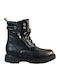 Anatomical Leather Kids Boots with Zipper Black