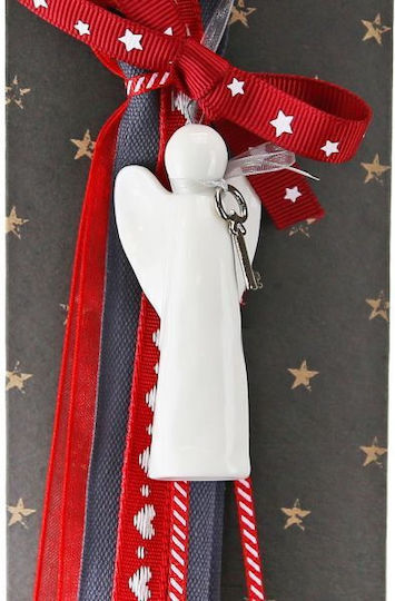 Synchronia Hanging Lucky Charm Angel Angel White Ceramic 1pcs