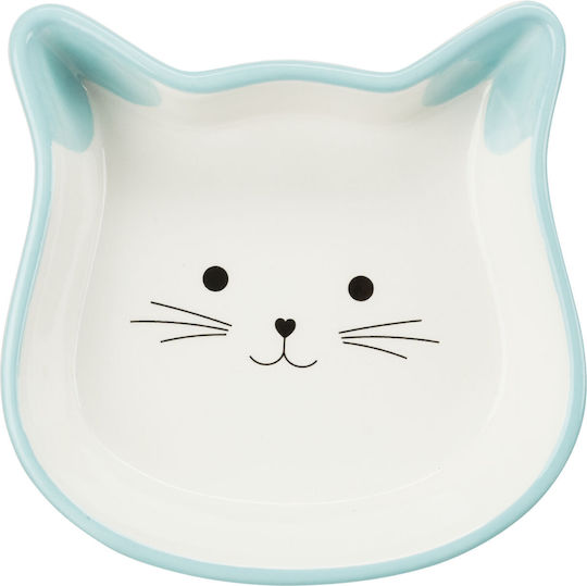 Trixie Keramik Schalen Futter & Wasser für Hund & Katze 2x 300ml 12cm in Hellblau Farbe