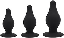 SilexD Anal Plugs Set Black 2pcs
