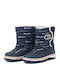 Flakey Kids Snow Boots with Velcro Navy Blue