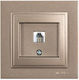 Eurolamp Complete Single Telephone Socket Brown 152-10538