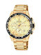 Festina Men's Watch 45mm Chronograph Battery with Gold Metal Bracelet