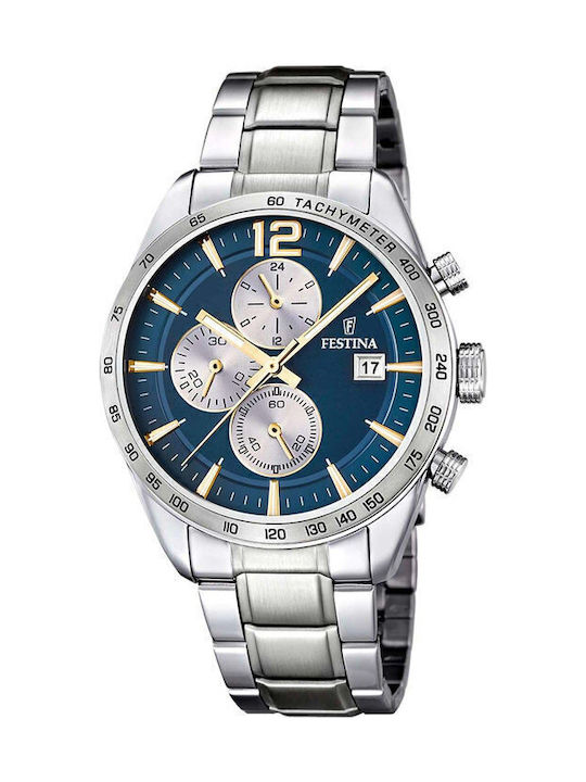 Festina Ανδρικό Ρολόι 44mm Χρονογράφος Μπαταρία...