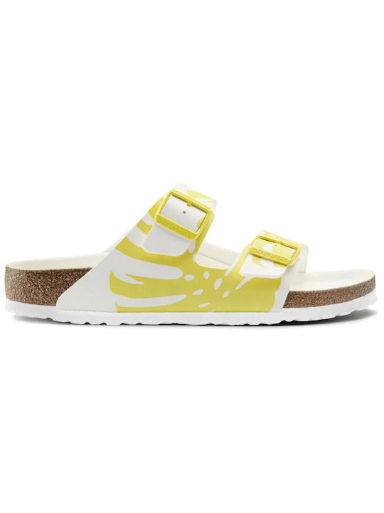 Birkenstock Arizona Γυναικεία Σανδάλια White/Lime