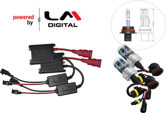 LM Digital Xenon Σετ Φωτισμού Αυτοκινήτου 9004 12V 6000K Ψυχρό Λευκό
