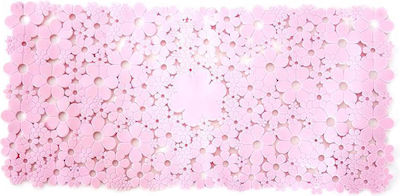 Dimitracas Fiore Pal Colors Bathtub Mat with Suction Cups Pink 34x74cm