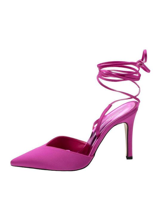 Pointed Toe Heels with Fuchsia Stiletto Heel