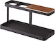 Wooden Desk Organizer Tower BK in Black Color 1pcs 24.5x9.7x11.3cm