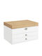 Songmics Wooden Jewellery Box with Drawer and Mirror 25x18x14.5cm