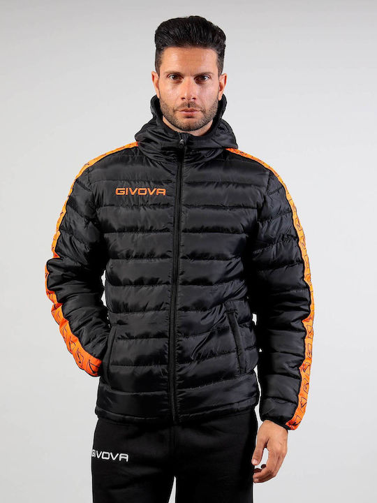 Givova Olanda Band Men's Winter Puffer Jacket Black