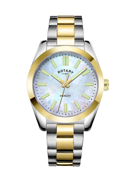 Rotary Henley Watch with Metal Bracelet