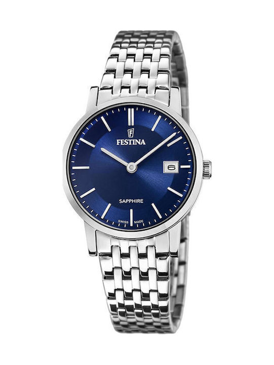 Festina Дамски Часовник 29мм Кварцов със Сребри...