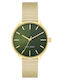 Nine West Women's Watch with Gold Metal Bracelet