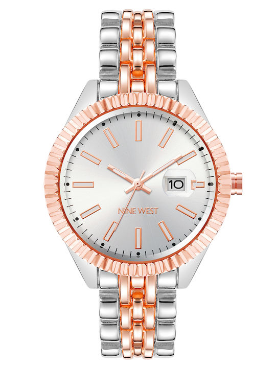 Nine West Women's Watch with Metal Bracelet