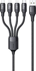 Usams US-SJ516 Cablu USB la Lightning / Type-C / micro USB 1,2 m Usams US-SJ516 Cablu USB la Lightning / Type-C / micro USB 1,2 m