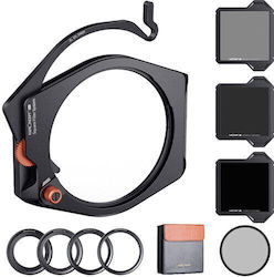 K&F Concept X PRO Square Kit Αξεσουάρ Φακών 95mm CPL+Square ND8/64/1000+4 Adapter Rings