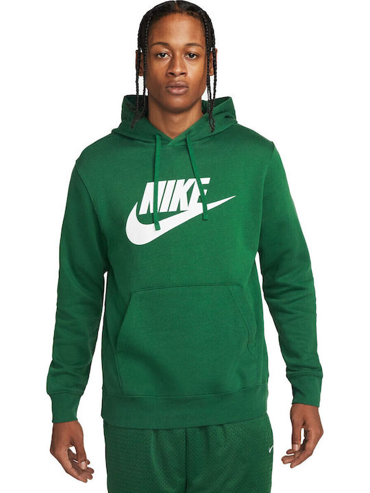 Nike Club Φούτερ με Κουκούλα Πράσινο