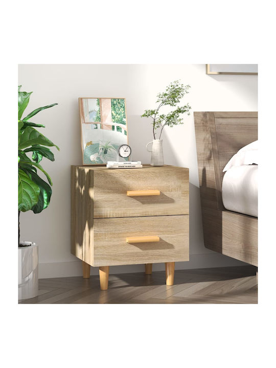 Wooden Bedside Table Sonoma 40x35x47.5cm