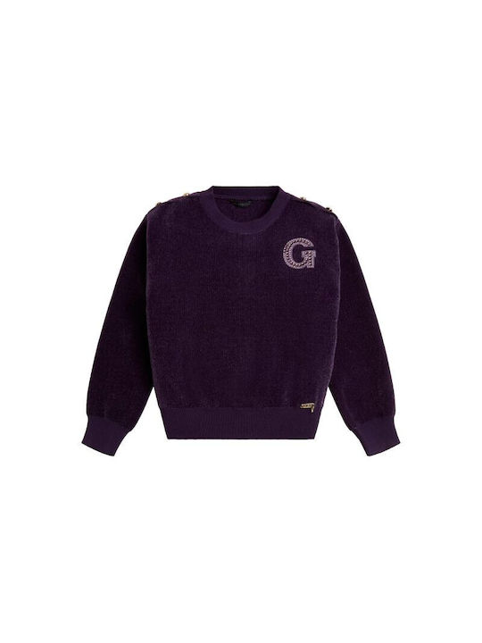 Guess Kids' Sweater Long Sleeve Purple