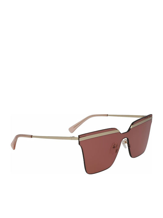 Longchamp Feminini Ochelari de soare cu Auriu Cadru și Roz Lentilă LO122S 750