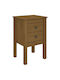 Bedside Table of Solid Wood Brown 40x35x61.5cm