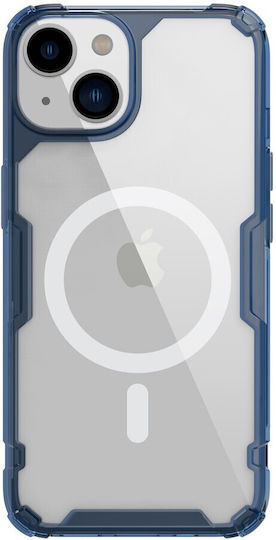 Nillkin Nature Pro Magnetic Back Cover Silicon Transparent / Blue (iPhone 14)