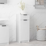 vidaXL Wall Hung Cabinet Bathroom Column Cabinet L32xD34xH90cm White