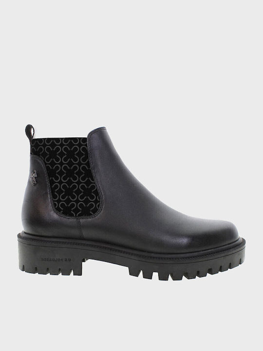 Karma Ghete de Piele Femei Cizme Chelsea Negru