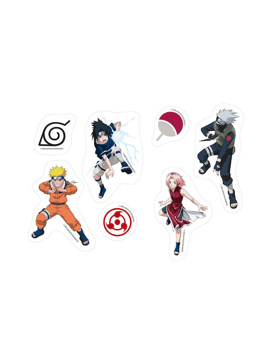 Διακοσμητικό Αυτοκόλλητο Τοίχου Naruto 7τμχ 11x16εκ. Abysse