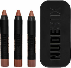 Nudestix 90's Nude Mini Σετ Μακιγιάζ για Πρόσωπο & Χείλη Boho, Greystone, Fringe 3τμχ