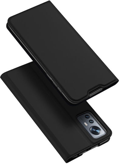 Dux Ducis Skin Pro Buchen Sie Synthetisches Leder Schwarz (Xiaomi 12 Lite)