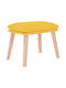 Stools Footstool Upholstered with Fabric Mustard 1pcs 45x29.5x39cm