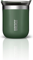 Wacaco Octaroma Classico Travel Mug Glass Thermos Stainless Steel BPA Free Pomona Green 180ml with Mouthpiece