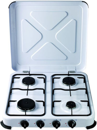 Gasmaster BG04BM Countertop Burner Flüssiggas with 4 Burners Weiß