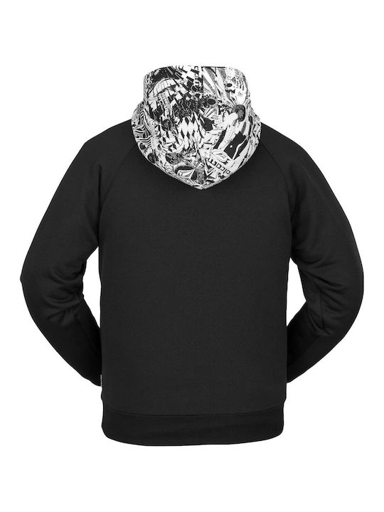 Volcom Snow Hydro Riding Φούτερ με Κουκούλα Μαύρο