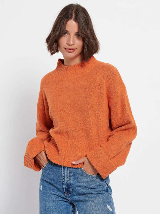 Funky Buddha Women's Long Sleeve Sweater Paprika