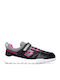 Spacelite Waterproof Kids Sports Shoes Running with Hoop & Loop Closure Black