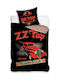 Carbotex ZZ Top Set Kids Duvet Cover Single with Pillowcase Cotton Black 140x200cm